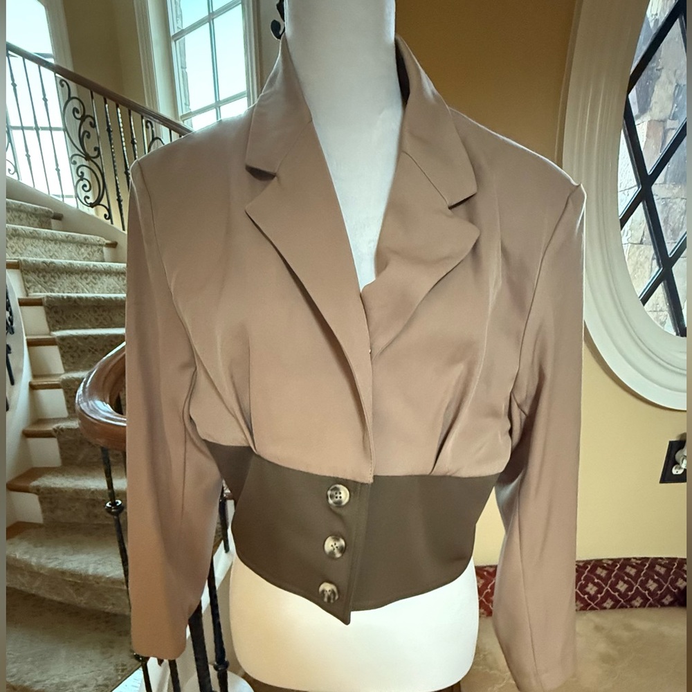 Cider Tan and Brown Women's Blazer